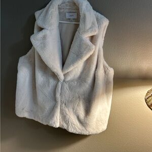 Soft White Faux Fur Vest